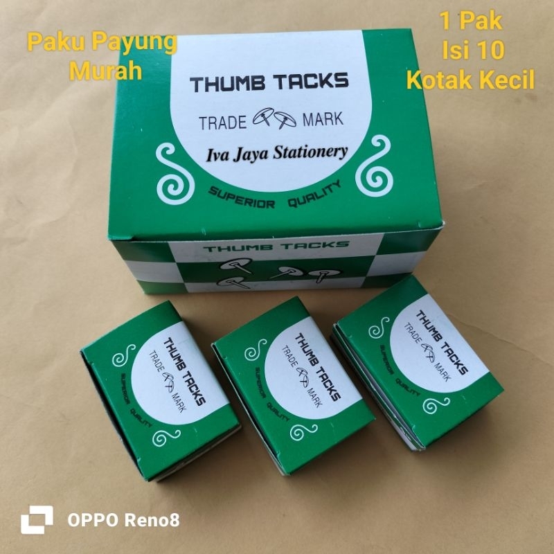 

1 Pak Paku Payung Thumb Tacks Murah (Isi 10 Box)