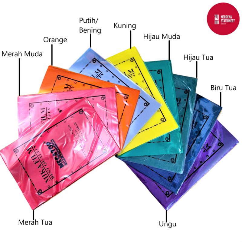

Cover Mika / Plastik Mika Jilid / Plastik Warna / Ukuran F4 Folio