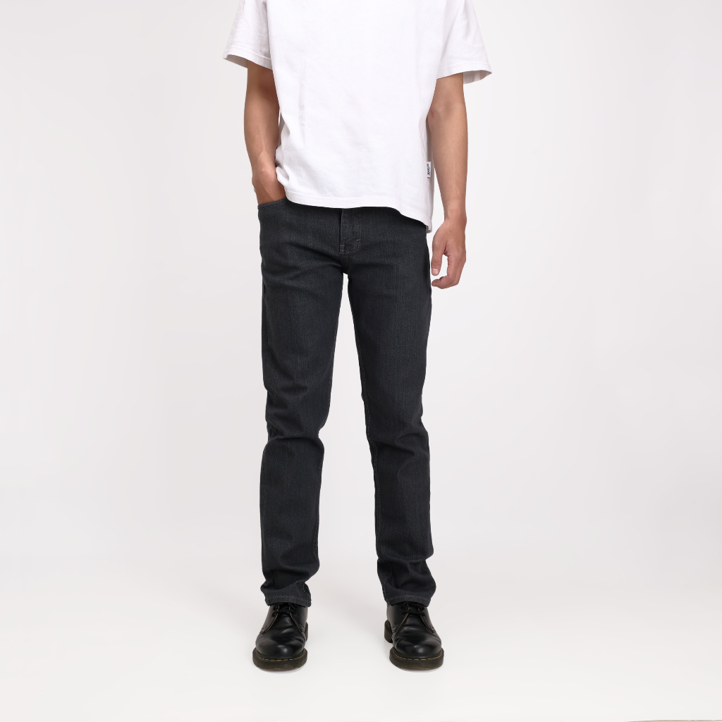 Rockmaker Celana Denim Slim Fit Selvedge Accent Graphite Grey
