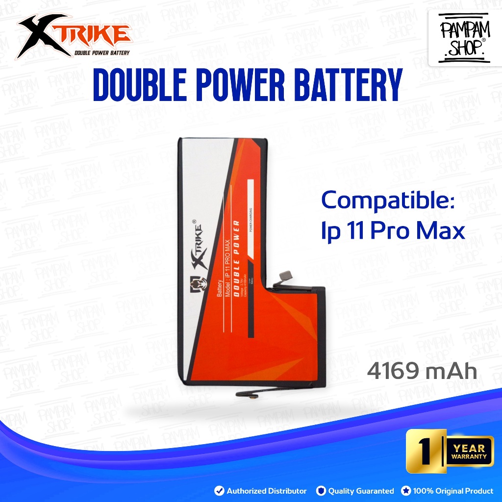 XTRIKE Baterai Double Power Iphone 11 PRO MAX Batre Batrai Battery Dual Apple Ip Ori Original