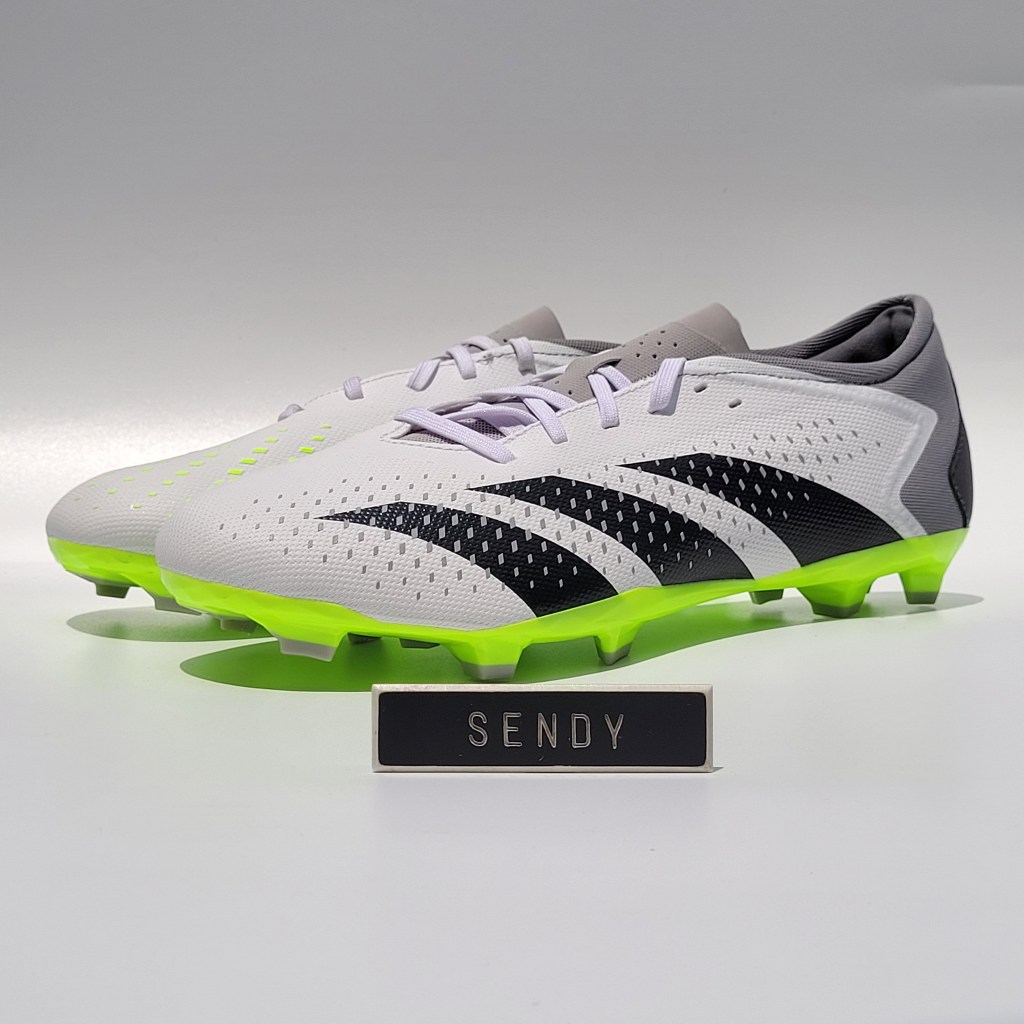Adidas Predator Accuracy .3 L Low FG GZ00214 White Core Black Lucid Lemon Warna Putih Hijau Original