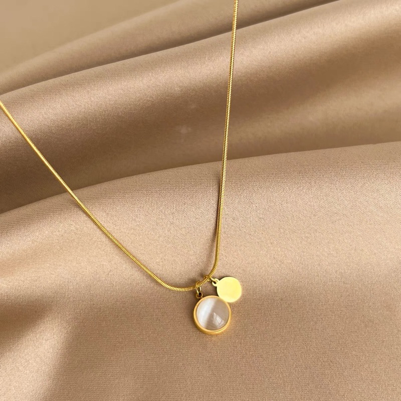 Kalung Titanium Simple Mewah Korea Elegan Fashion Style Premium