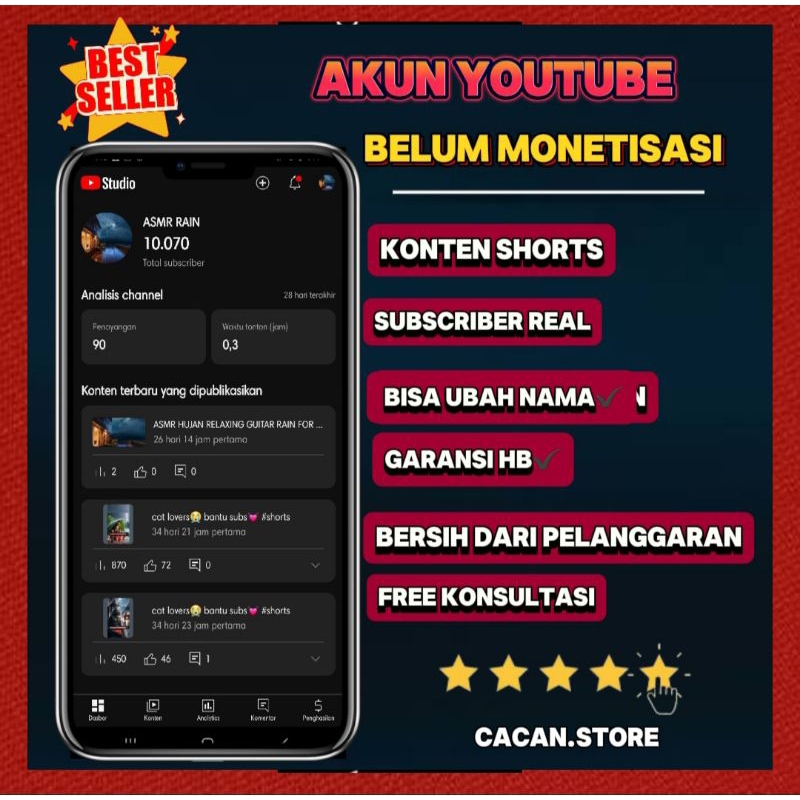 AKUN YOUTUBE BELUM MONETISASI 10 RB SUBSCRIBER || AKUN YOUTUBE TERMURAH BERGARANSI