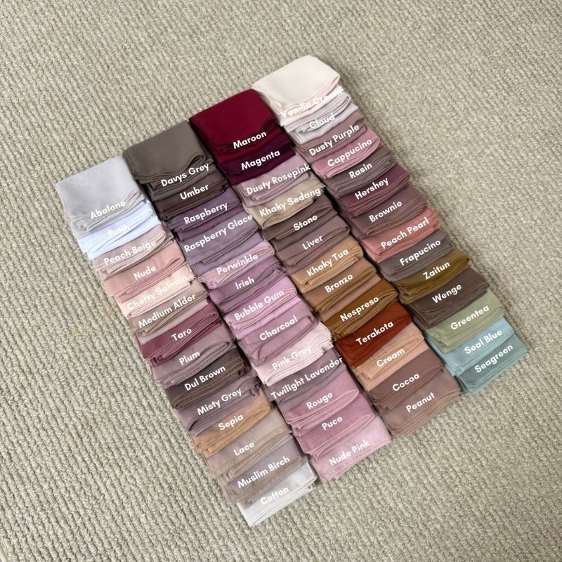 Alqeera HIJAB - Basic Scarf/ Plain Square/ Segiempat/ Pollycotton polos by Rahijab.id PART 6