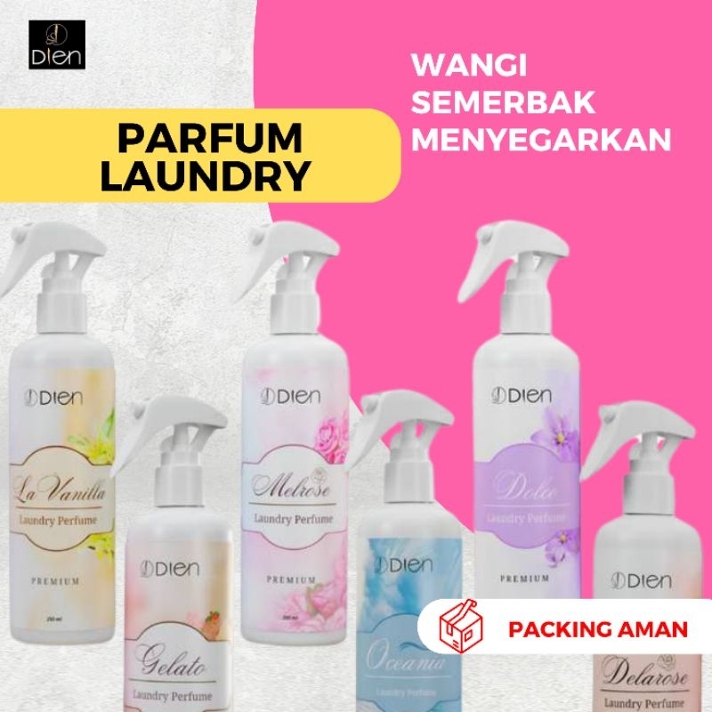 [FREE GIFT] DIEN PARFUM LAUNDRY | PENGHARUM PAKAIAN TAHAN LAMA - DELAROSE, DOLCE, LA VANILLA, GELATO