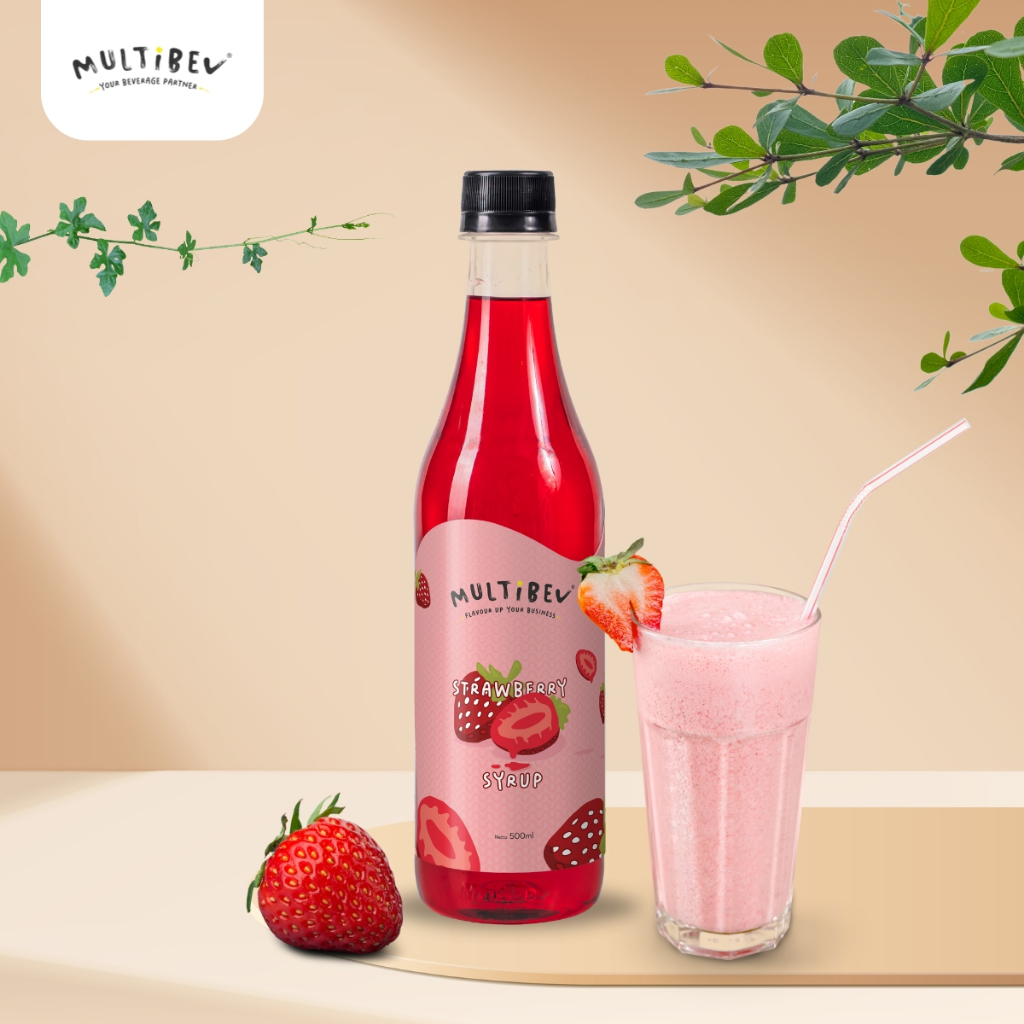 

MultiBev - Syrup Strawberry Bottle 500ml - Sirup Minuman