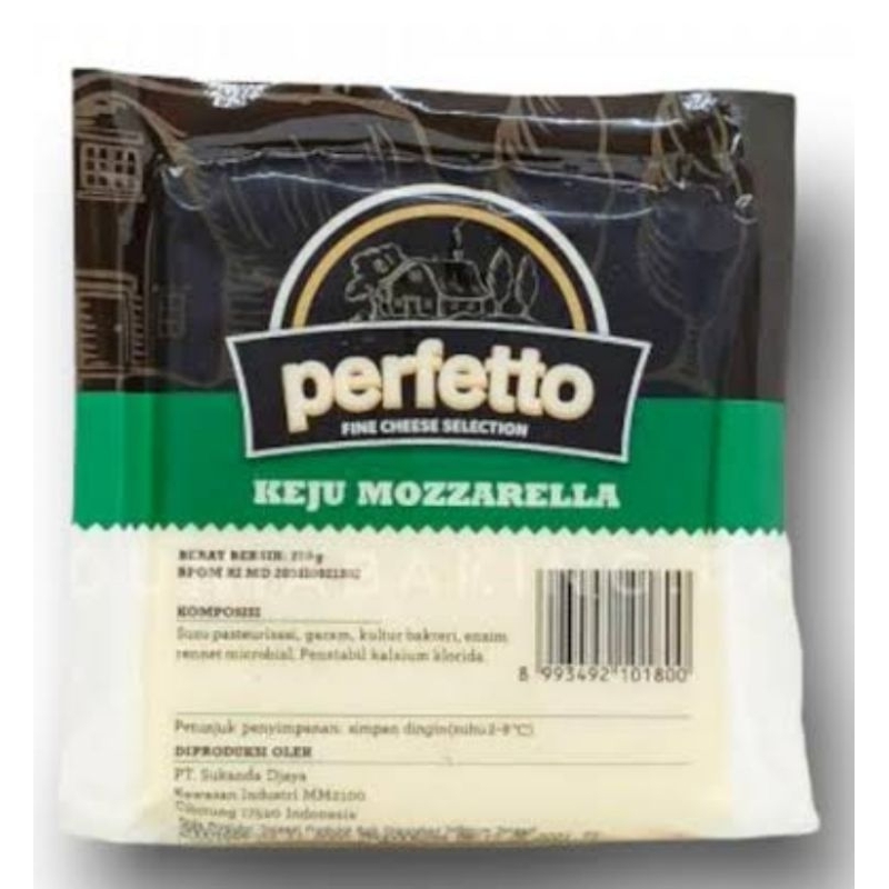 

Perfetto Mozarella 250 gr Bogor Frozen