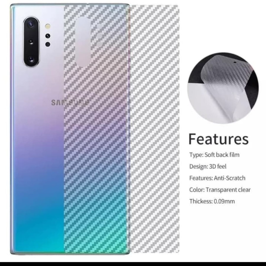 SKIN CARBON TRANSPARANT SAMSUNG A01 A01 CORE A02 A02S A03 CORE A04S A10 A10S A12 A20 A20S A22 4G A22