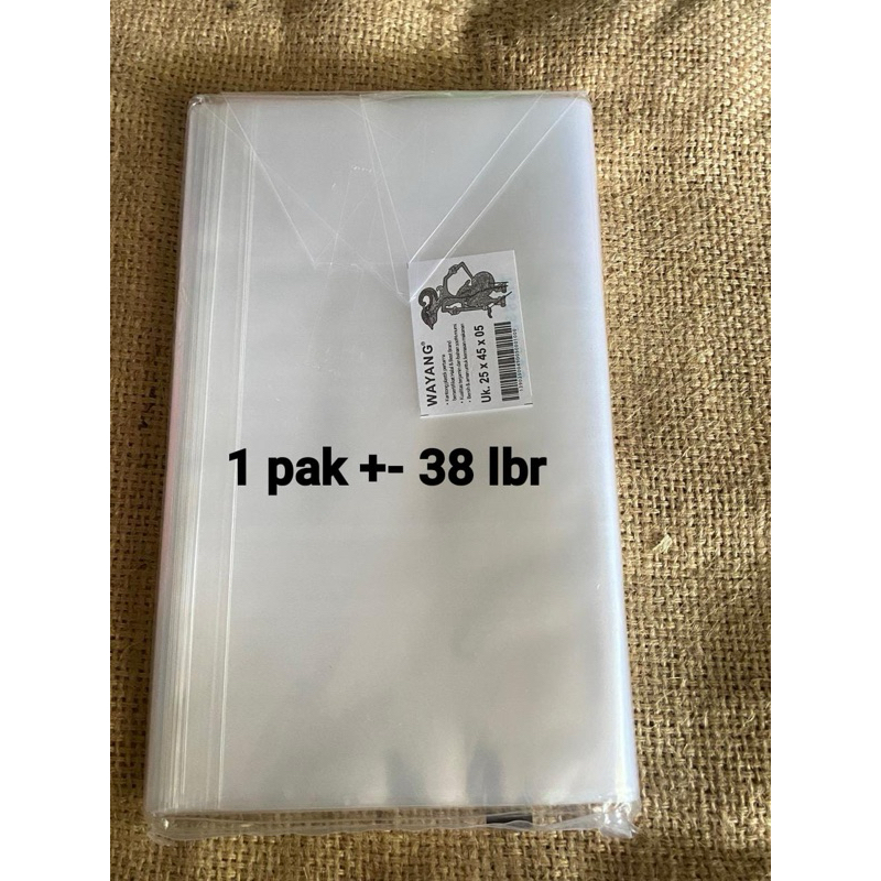 PLASTIK PP WAYANG PLASTIK BENING 25x45 TEBAL 0,5