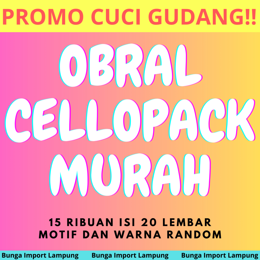 

OBRAL KERTAS CELLOPHANE 15 RIBUAN PACK ISI 20 LEMBAR MOTIF DAN WARNA RANDOM KUALITAS BAGUS