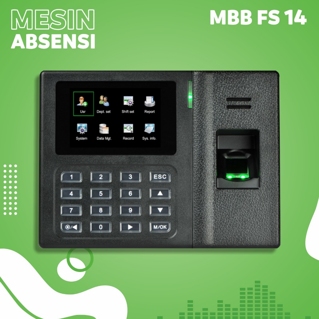 MBB FS14/Mesin Absensi Sidik Jari/Fingerprint/Mesin Absen/Sidik Jari/Mesin Absen Murah/Mesin Absen S