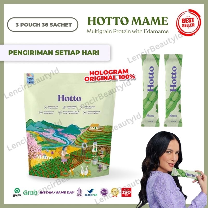 

Hotto Mame Protein Multigrain with EDAMAME Kemasan Berhologram Original 100% (3 Pouch isi 36Sachet)