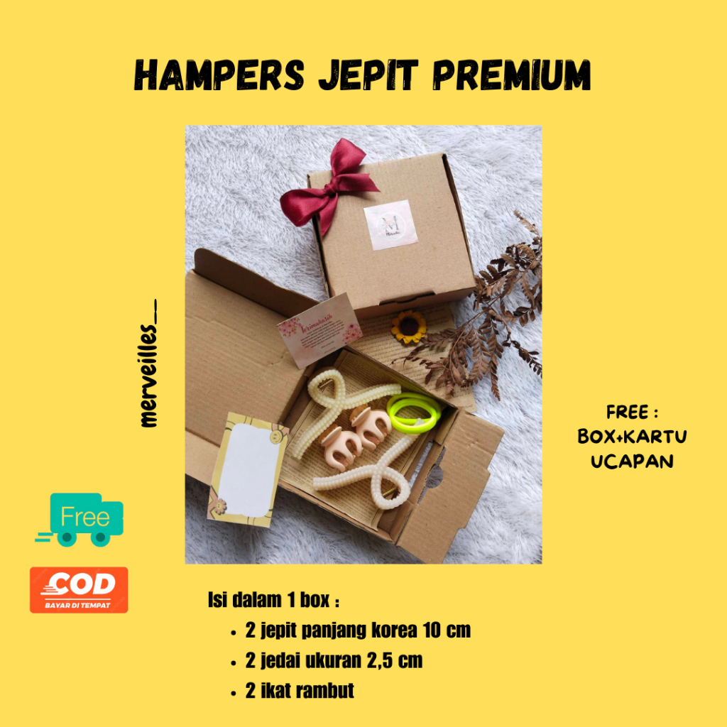 Kadodibox Paket Kado Cewek Aesthetic Hadiah Pacar Cewek Bermanfaat Hampers Gift Cewek Kuning Package