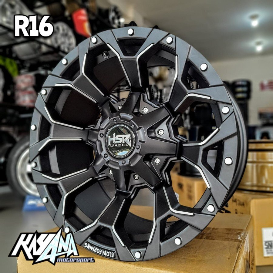 Velg Mobil R16 Model Offroad Pcd 5x114,3 Velg HSR Goku Lebar 8 Et 0 Buat Rush Taruna Innova Xpander