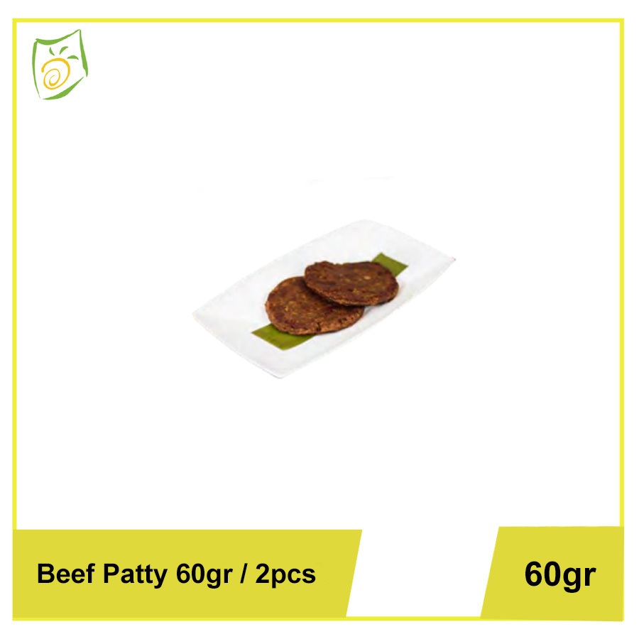 

Beef Patty Burger Seasoned Meaty & Juicy | Daging Burger Beku Siap Masak 60gr/2pcs