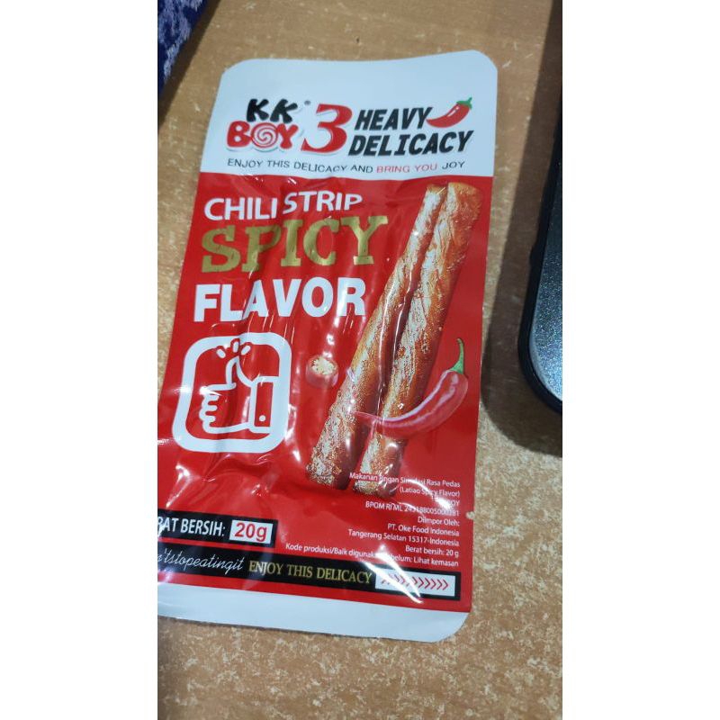 

ECER CHILI STRIP SPICHY FLAVOUR KK BOY NETTO 20 GR