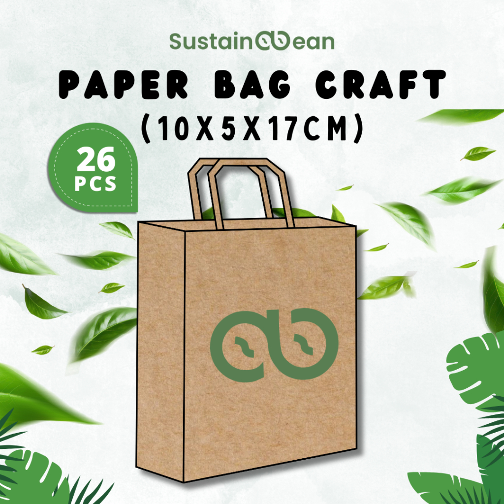 

Paper Bag Sustainabean Standar | Kertas Kraft | Ukuran 10x5x17cm | Isi 26 pcs