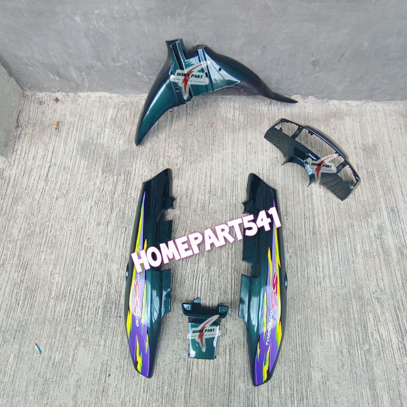 COVER BODY HALUS SUZUKI TORNADO 110 SHOGUN KEBO HIJAU BOTOL