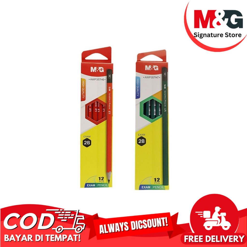 

Pensil Hexagonal 2B GRAPHITE M&G Cocok untuk Ujian Sekolah #AWP357H7 #AWP357H6 - Harga Satuan