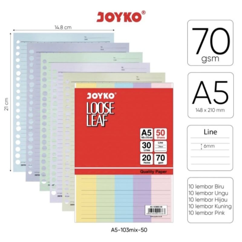 

Loose leaf A5-103 mix joyko (1pack)