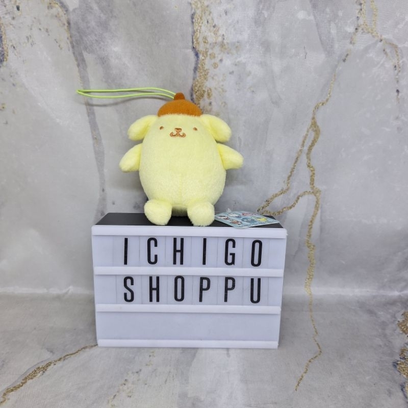 Sanrio Characters Pompompurin Fancy Pastel Mascot Plush Doll Strap EIKOH