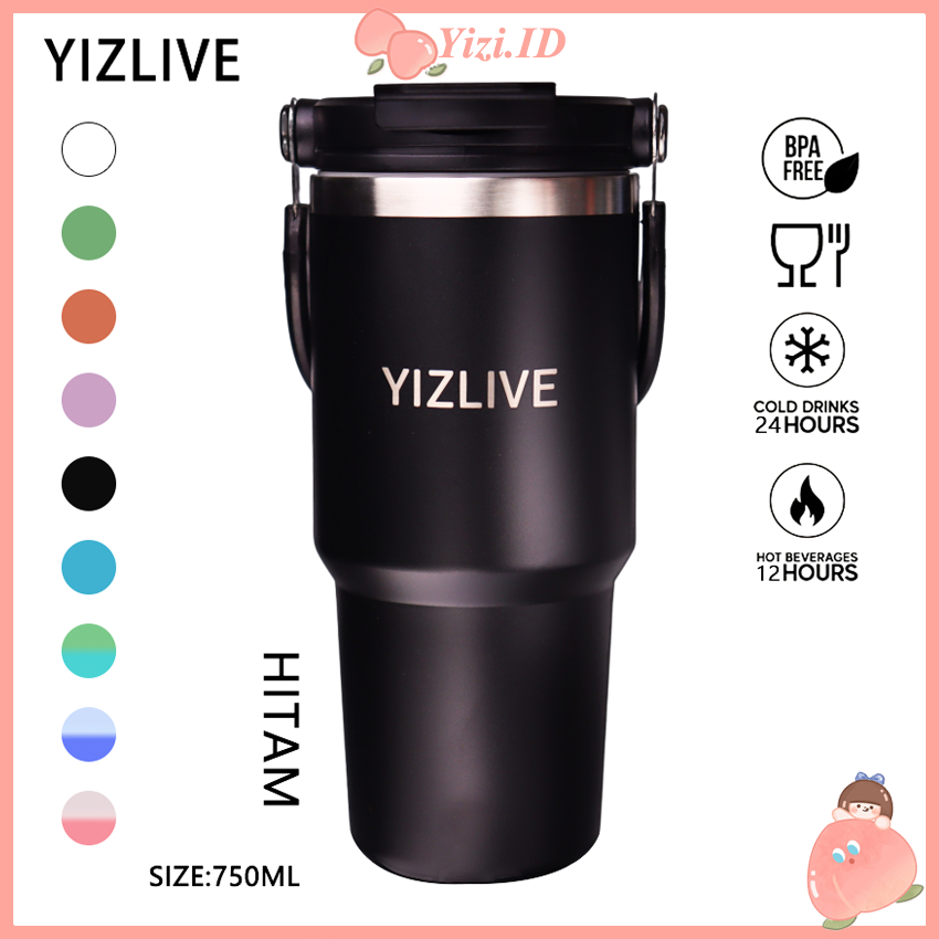 YIZLIVE Tumbler botol minum tumbler tahan panas dingin 24 jam tumbler stainless tumbler tahan dingin