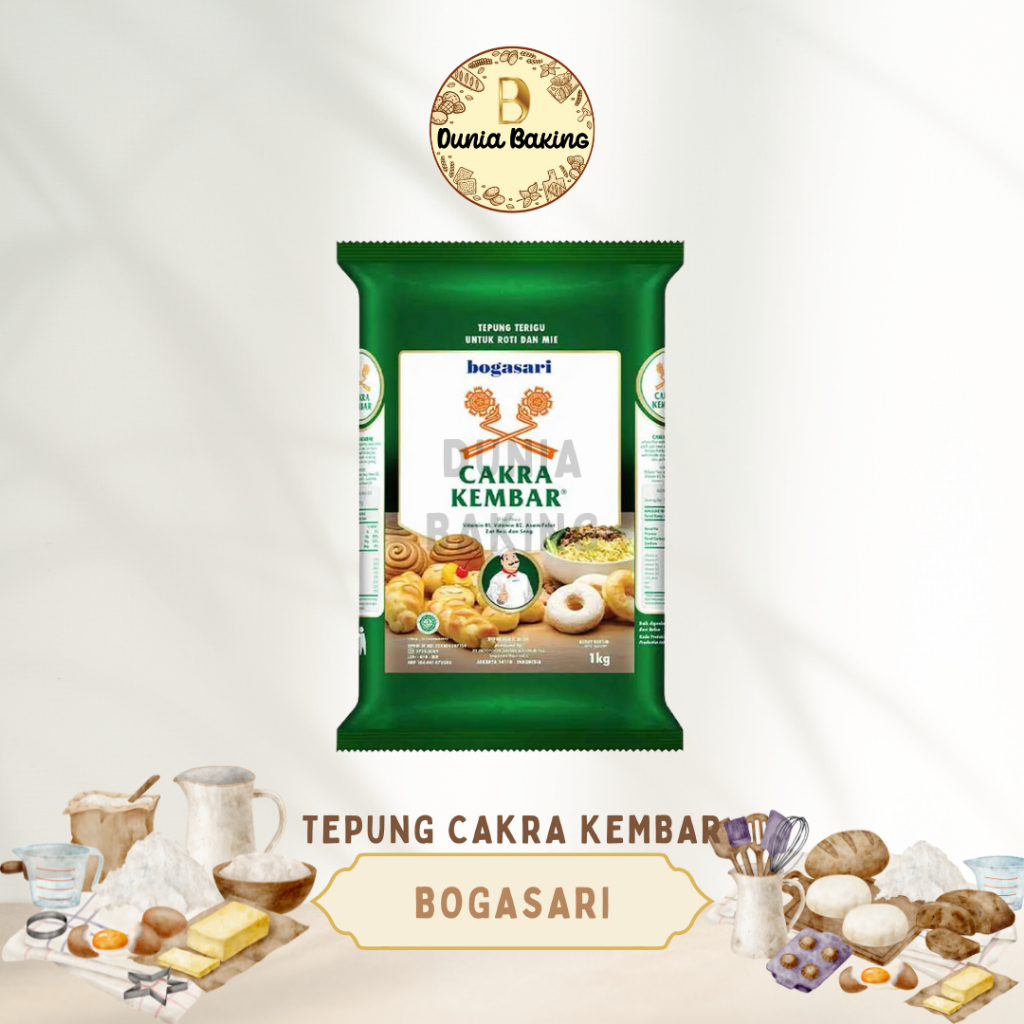 

Tepung Cakra Kembar Premium 1kg - Terigu cakra kembar premium 1kg