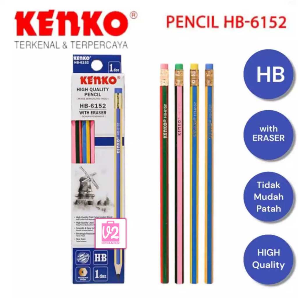 

V2_Kenko Pensil Tulis HB-6152 (12Pcs)