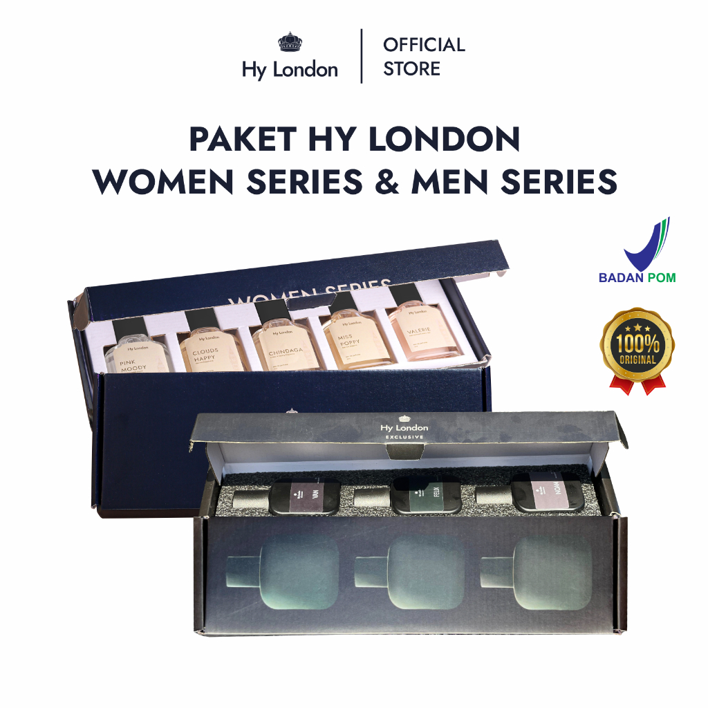 HY LONDON Paket Parfum Women Series  & Men Series Wangi Original