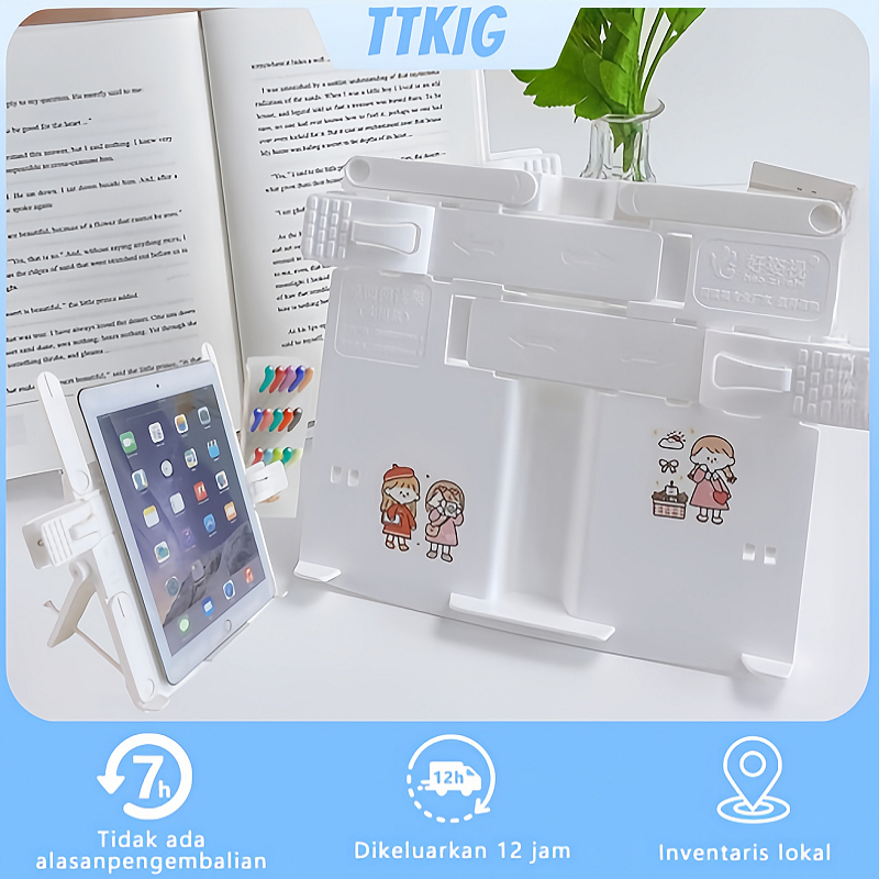 

Book Stand Reading Holder Penyangga Buku Dan Tablet Dudukan Buku Penahan Buku Alat Bantu Baca Reading Holder Adjustable