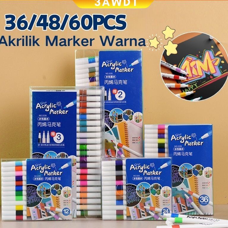 

KODE S2K Penawaran khususSpidol Acrylic Pen Akrilik Marker Warna Cepat Kering Tahan Air Menggambar Kreativitas Seni Edukasi Anak DIY Painting Spidol Pastel Pulpen