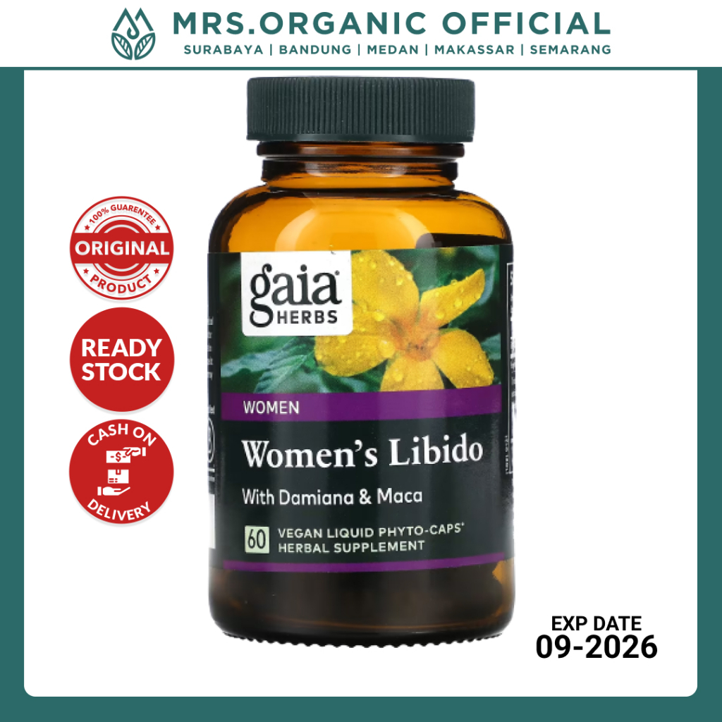 Vitamin Herbal Organik Wanita Women Libido Gaia Herbs 60 Kapsul