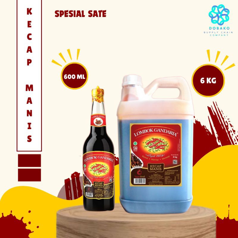 

Kecap Manis Lombok Gandaria Spesial Sate Jerigen 6Kg