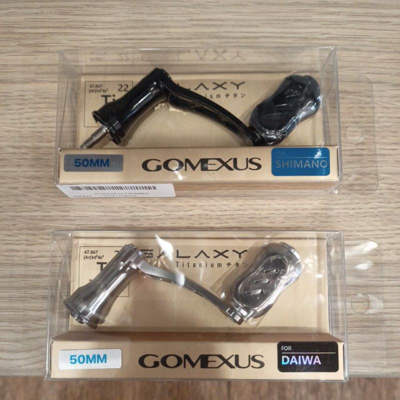 Handle Gomexus LYS LYD Dengan Knob T22 Titanium Untuk Reel Spinning Daiwa Shimano