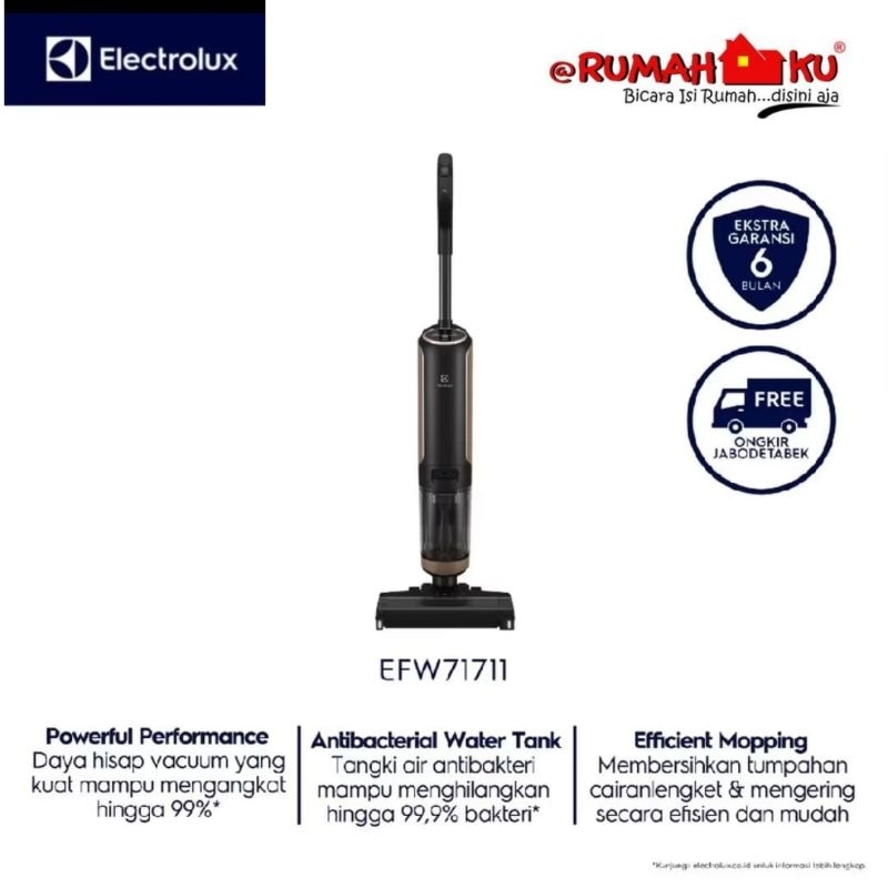 Vakum Elektrik Cordless Electrolux EFW71711 - Penghisap Debu Basah & Kering