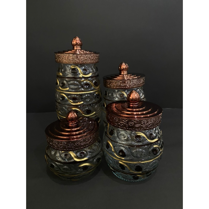 Toples Geneva Canister 4 Pcs Ukir