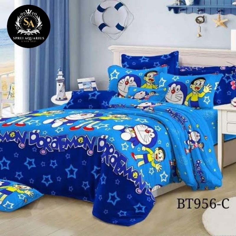 BISA COD sprei karakter Doraemon ukuran 180x200/ sprei Homemade/ sprei kintakun/ 120 160 180/ sprei 