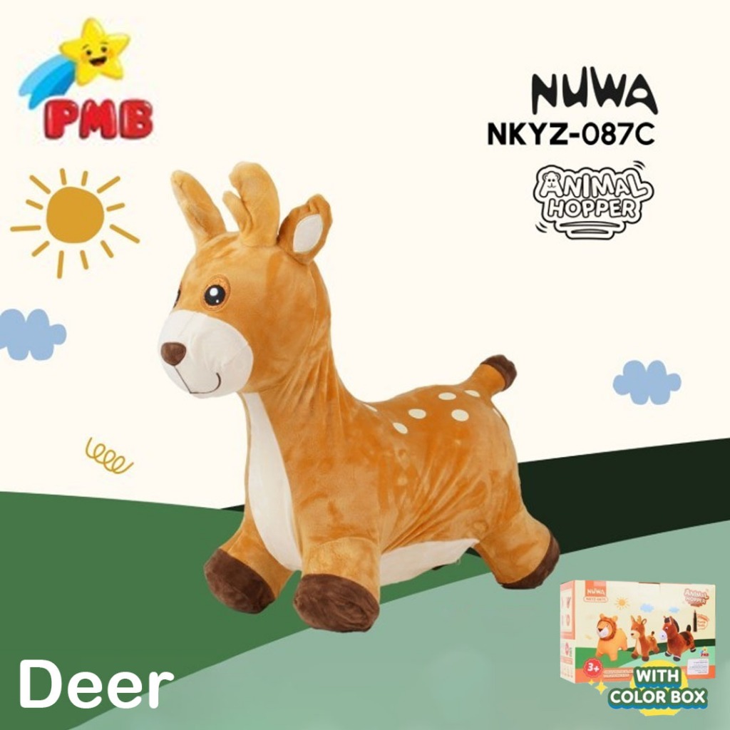 Animal Hopper NUWA NKYZ087C Jumping 087C Mainan Ride On Binatang Deer Horse Unicorn Pink Blue Lion