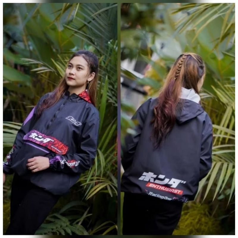 Racing One / Jaket Cougle Honda / Waterproof Premium Quality