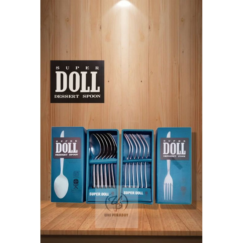 SUPER DOLL-Sendok/Garpu makan stainles stell SuperDoll 1 Lusin (2 dus )