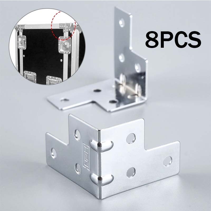 8pcs Siku Sudut Hard Case Siku L Hardcase Corner Siku Besi Hardcase Siku Sudut Pojok Siku Aluminium 