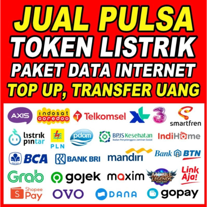 TOKEN LISTRIK DAN PULSA ALL OPERATOR