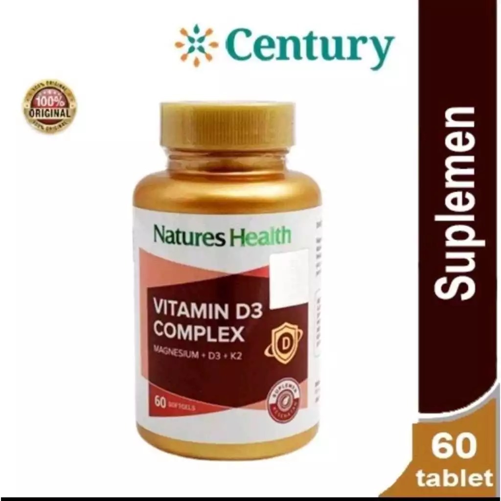 NATURE'S HEALTH VITAMIN D3 COMPLEX MAGNESIUM K2/ VITAMIN MAGNESIUM/ VITAMIN K2/ DAYA TAHAN TUBUH