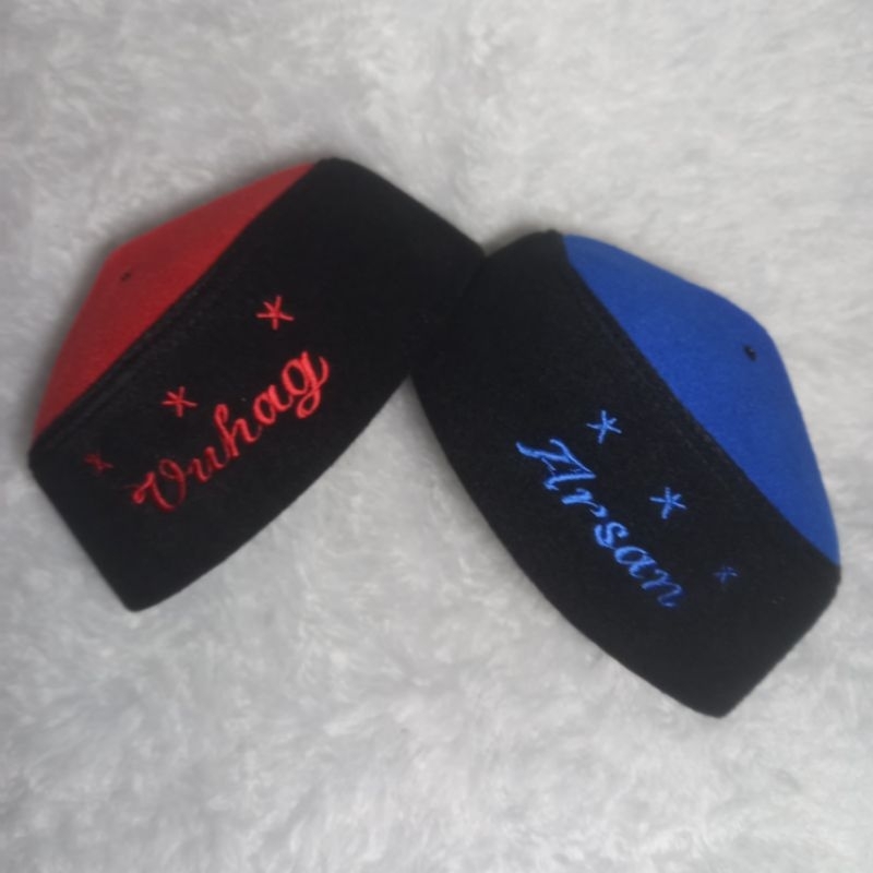 Peci Anak Laki Laki Custom Bordir Nama Kopiah Model Solmet Uje