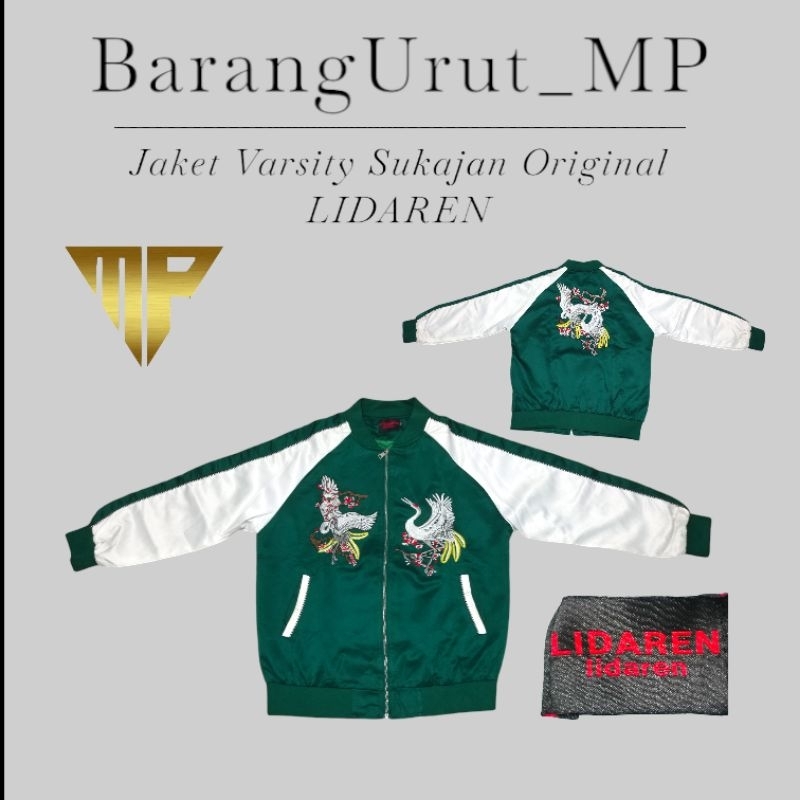 Jaket Varsity Sukajan Bahan Satin Second