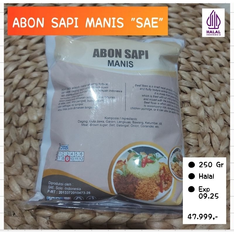 

Nycyta Home Abon Sapi Sae Manis 250 Gram