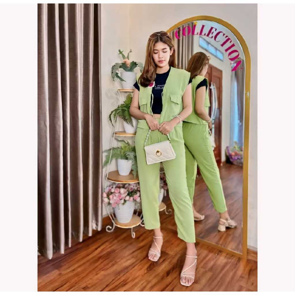 SETELAN WANITA  BLAZER Baju Wanita Terbaru Model Kekinian Modern