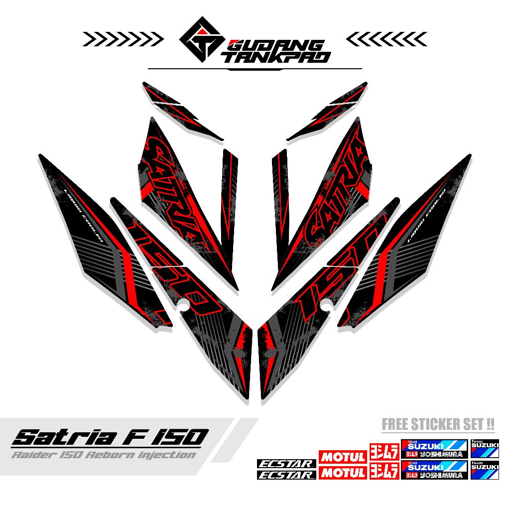 STRIPING MOTOR SUZUKI SATRIA FU FI MTF 13 / STRIPING RAIDER / DECAL RAIDER 150 /STRIPING SATRIA INJE
