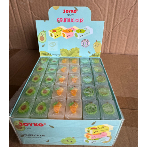 

Penghapus Eraser Joyko ERT-135 Fruitilicious (1 KOTAK ISI 30 PCS)