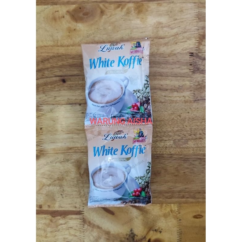 

Kopi Instan Luwak White Coffee 20 gr per renteng isi 10 pcs